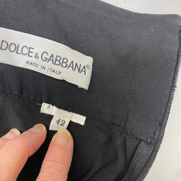 NEW DOLCE & GABBANA Vintage Bustier Back Strap Mini Dress Size M / IT 42 | Black - Picture 10 of 10